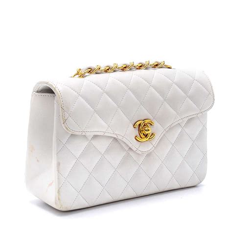 white chanel crossbody|white chanel tote bag.